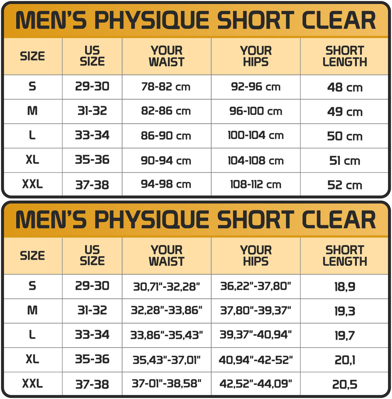 size table