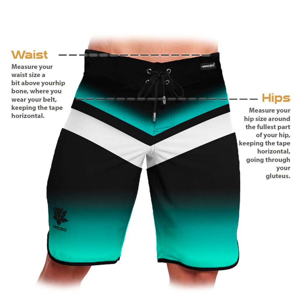 フィジーク サーフパンツ narcizo TURQUOISE 17 Sサイズ www.narcizo.com - Narcizo Turquoise Design Men's Physique